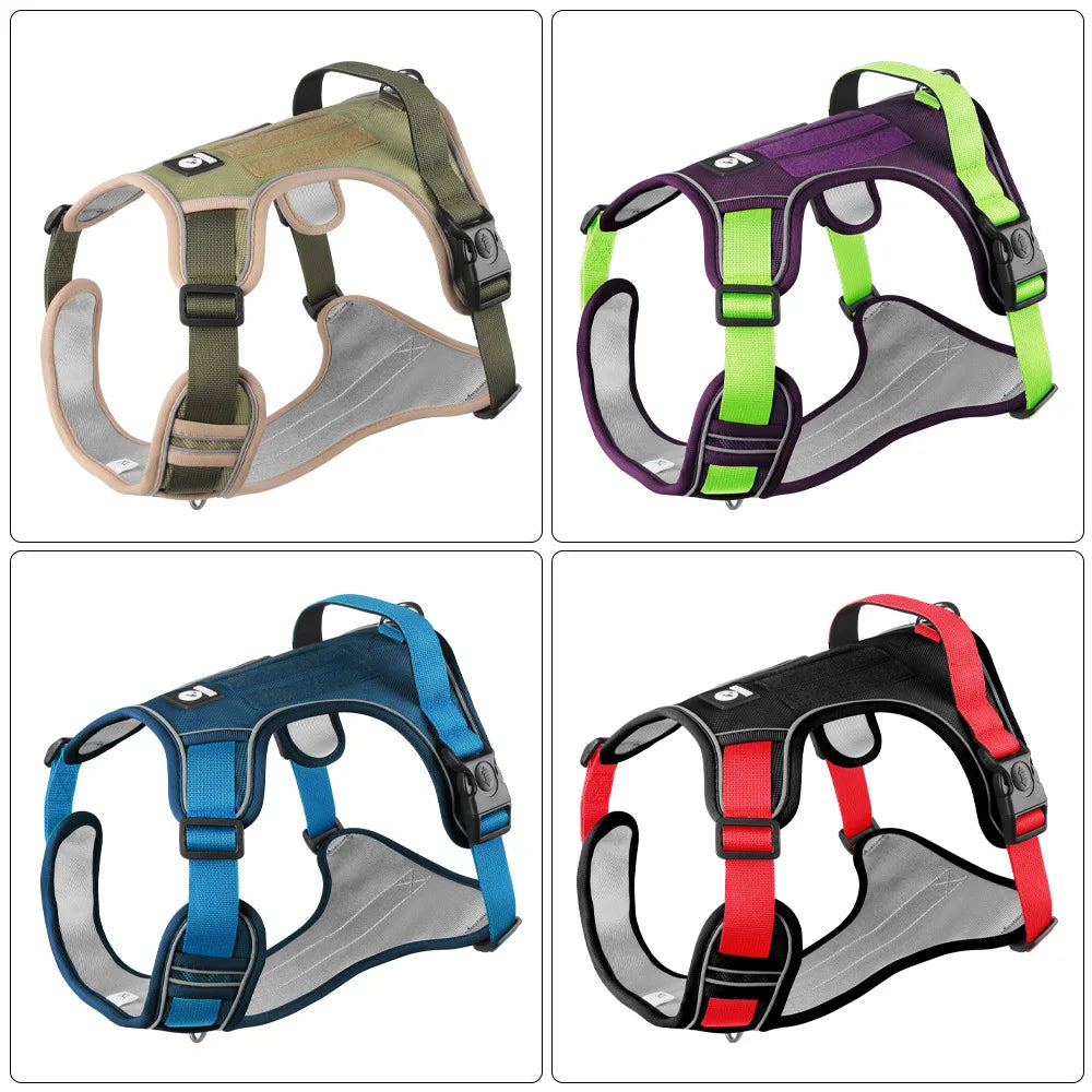Large Dog Harness Collars Anti-Pull Harness Dog Walking Leash Pet Leash Anti-Escape