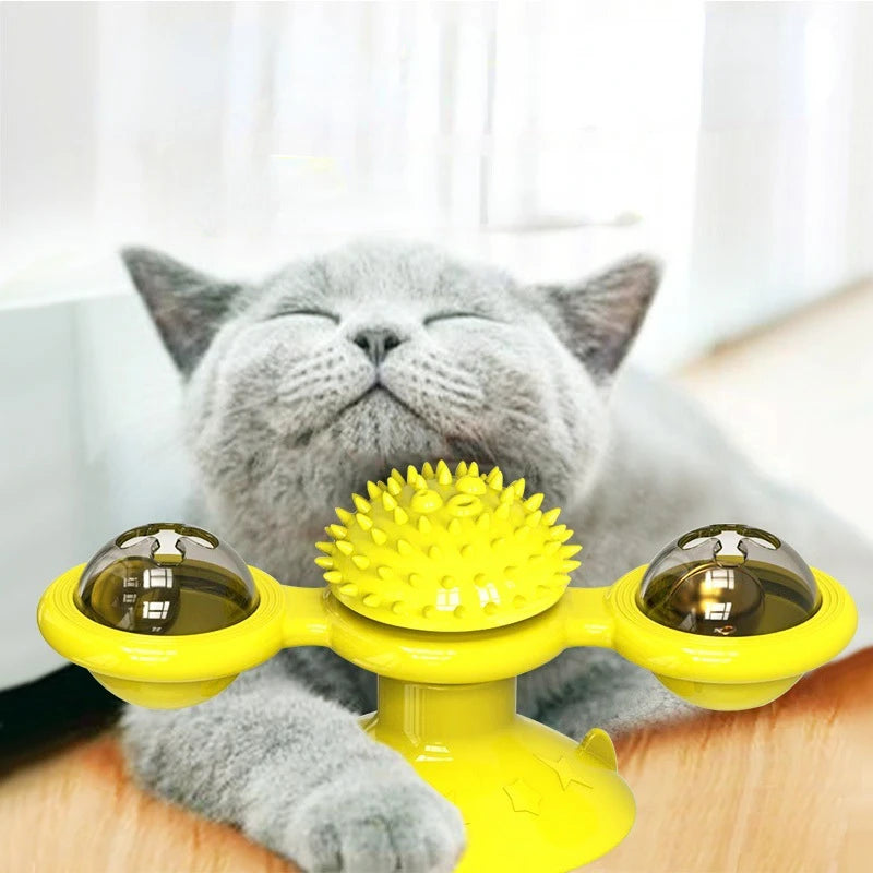 Windmill With Whirligig Turntable for Kitten Brush Teeth Pet Supplies