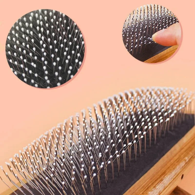 Dog Comb Wooden Brush Pet Hair Remover Knot Opening Massage Cat Brushes