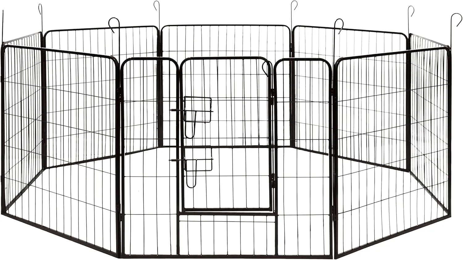Heavy Duty Pet Playpen 8 Panel Exercise Cage Fence 32x32 Inches Black for Dogs Cats Chickens