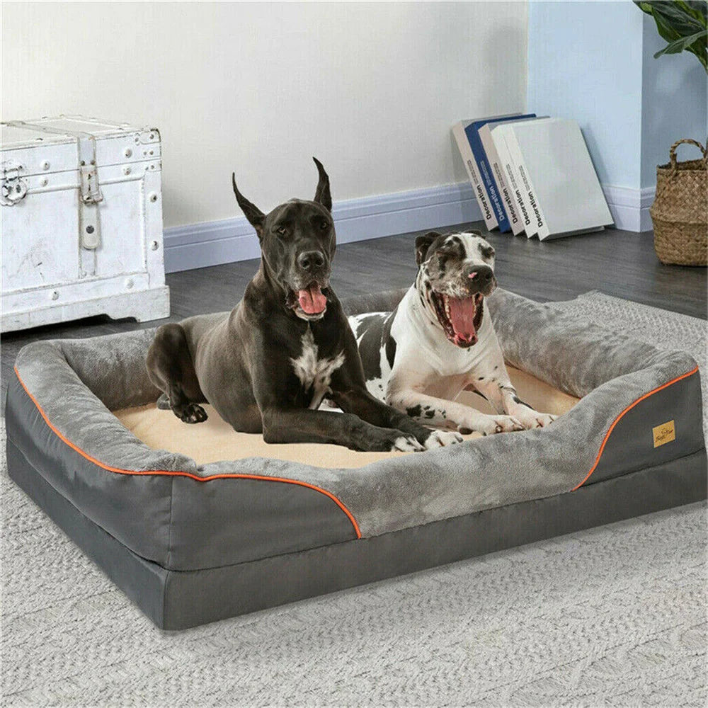 Jumbo Large Orthopedic Dog Bed Memory Foam Pet Sofa Couch Waterproof Removable Cover
