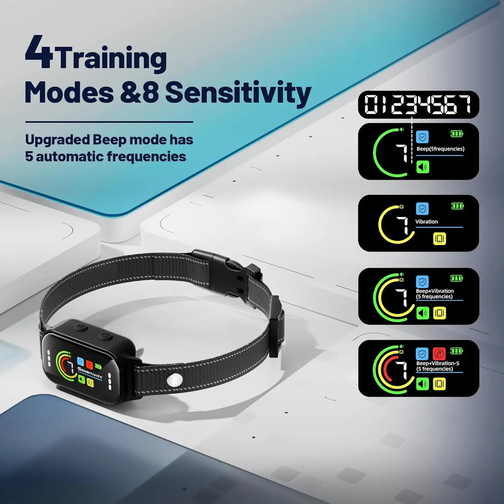 2 Pack Dog Bark Collar with 7 Sensitivity Levels & 5 Training Modes for Dogs 8-120lbs, Waterproof