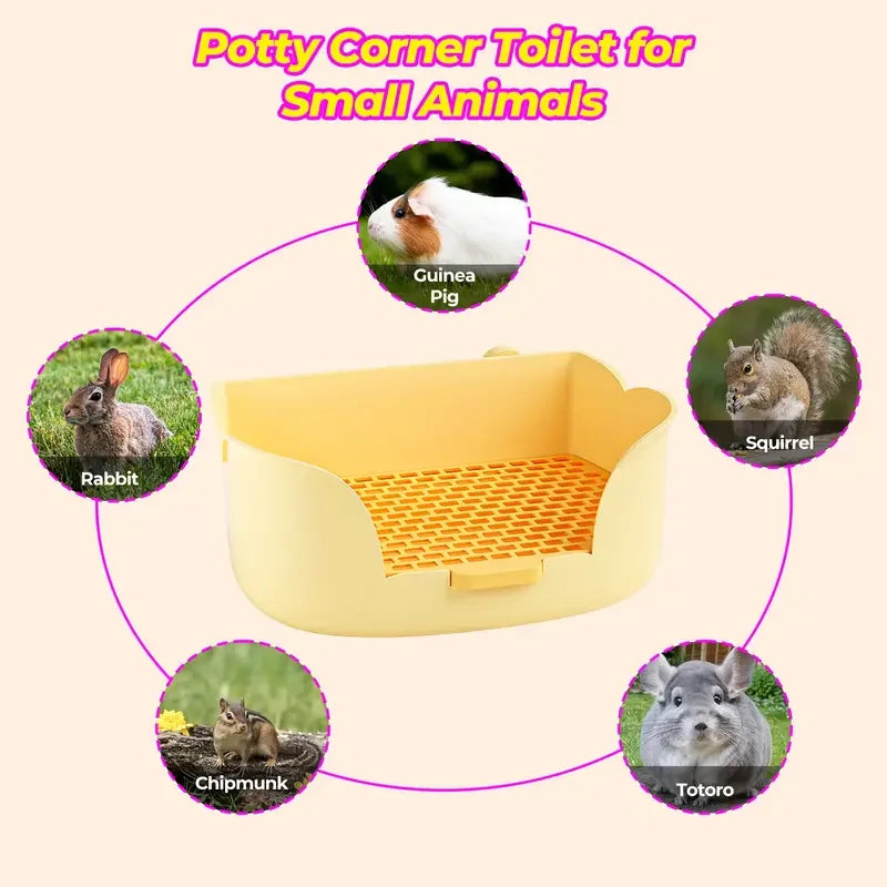 Large Rabbit Litter Box, Potty Corner Toilet Trainer Small Animals