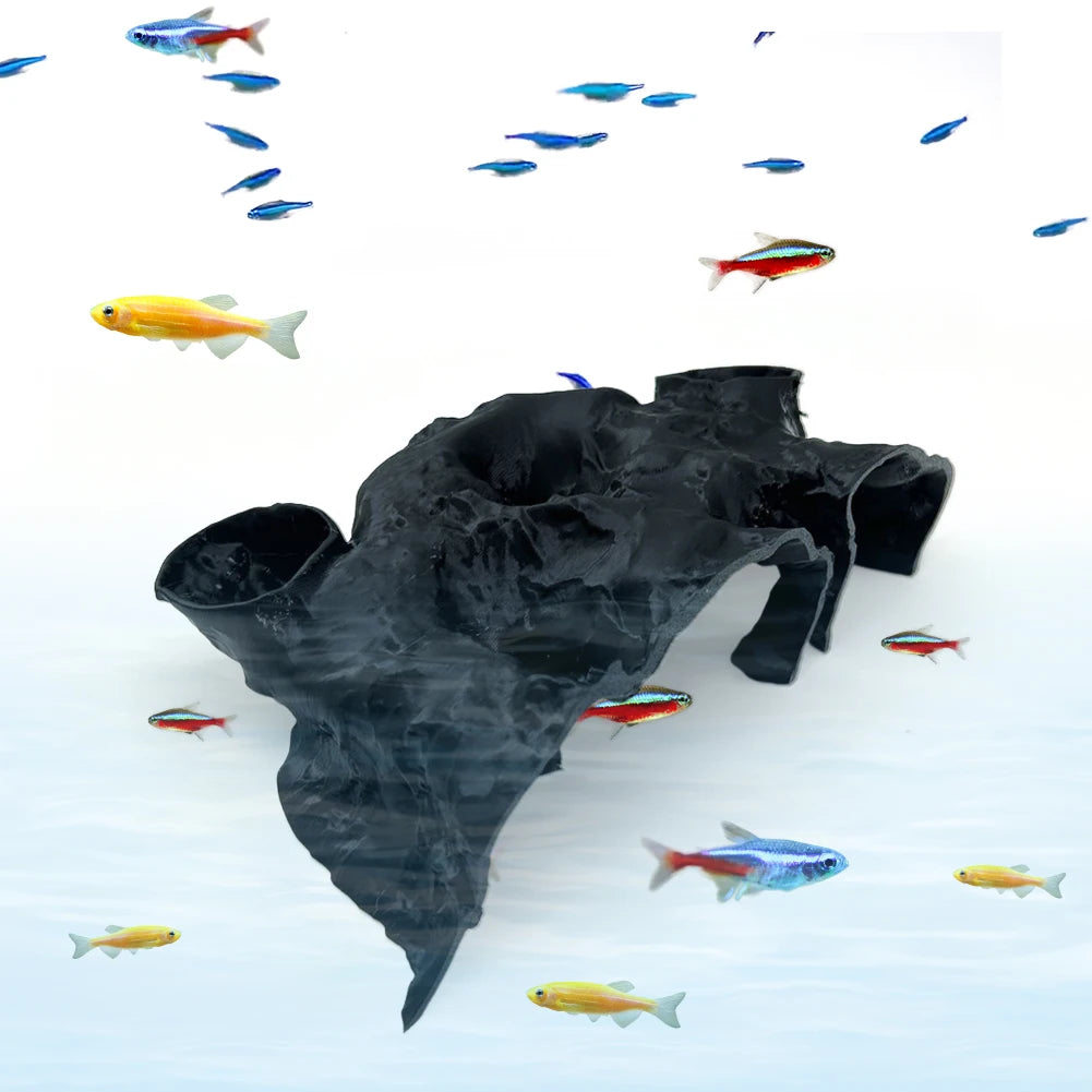 Fish Tank Underground Tunnel Cave 3D Printed Natural Curve Shelter Hide Houses Breeding Hideout Ornaments