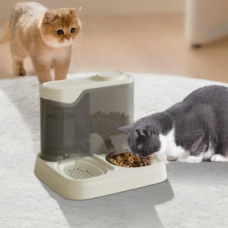 Automatic Dog Feeder Water Dispenser Splash-proof 2-in-1 Feeding Dispenser For Travel Multi-pet