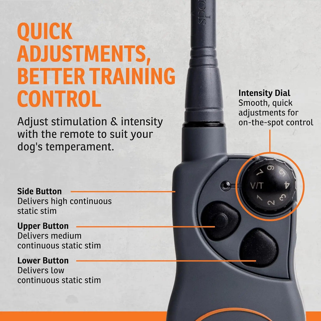 Waterproof Remote Dog Training Collar with Half-Mile Range, Static Vibration Tone Modes and Quick Charge