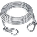 Double-headed Dog Tie Out Cable Leash with metal buckle steel wire anti-rust training