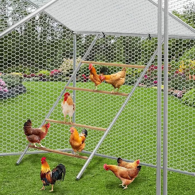 Chicken Perch for Coop with Ladder Design, Weatherproof Roosting Bars for Chickens
