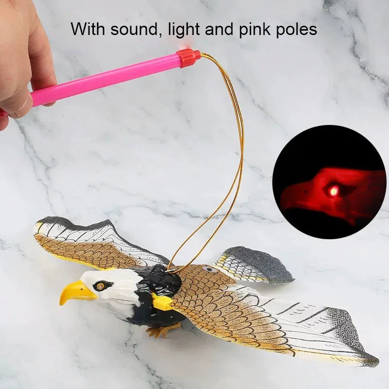 Simulation Bird Interactives Electric Hanging Flying Bird Cat Scratch Rope Pet Toys