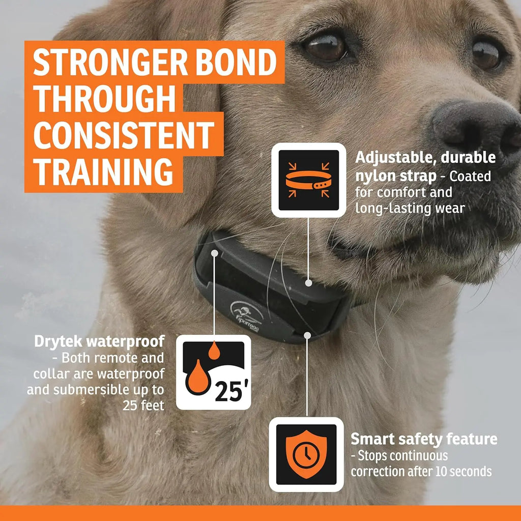 Waterproof Remote Dog Training Collar with Half-Mile Range, Static Vibration Tone Modes and Quick Charge