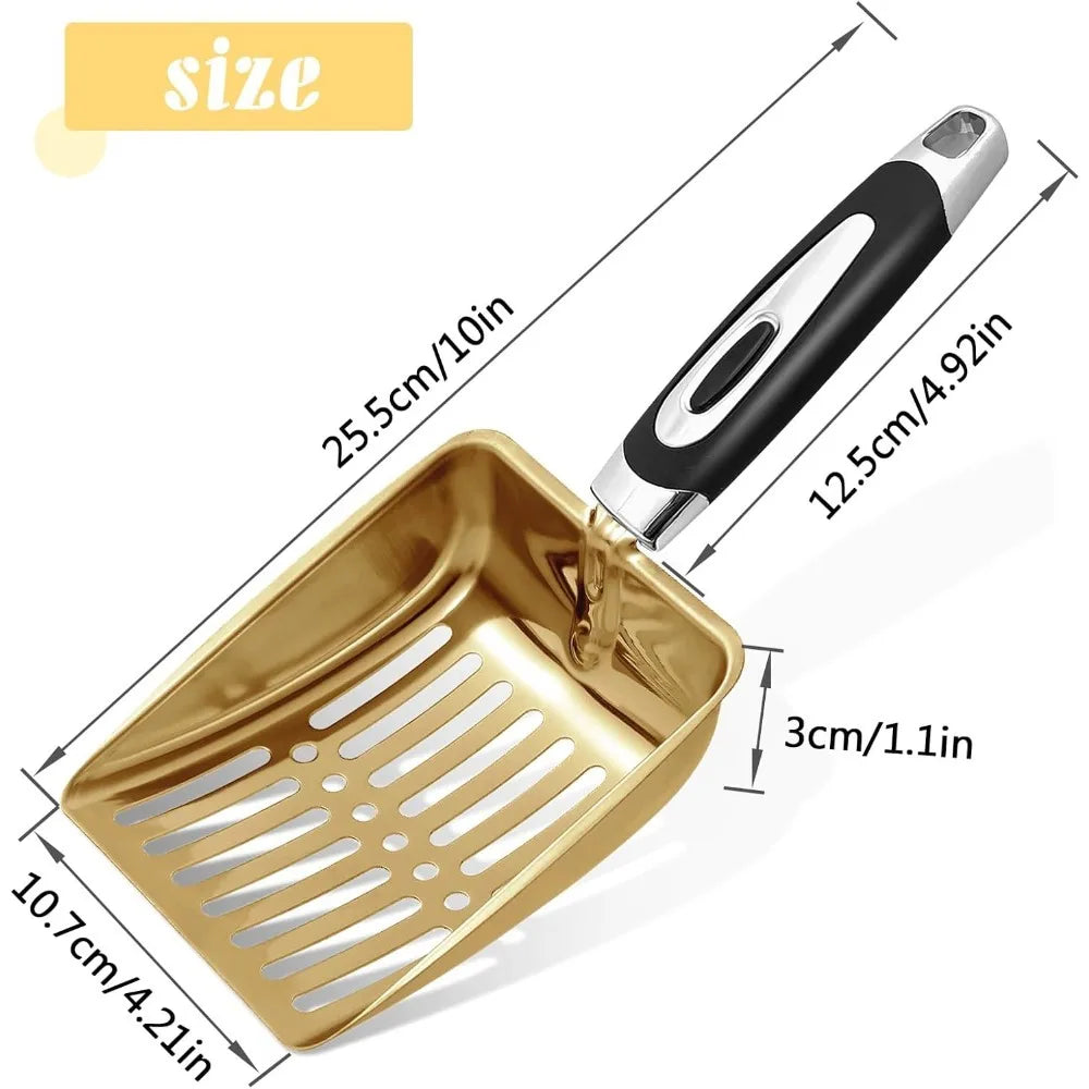 Stainless Steel Cat Litter Scoop Easy to Clean - Suitable for Cat Litter