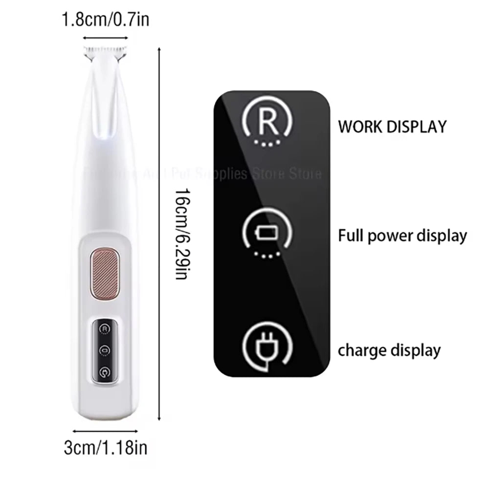 Portable Dog Paw Trimmer with Led Light Rechargeable Cordless Nail Grooming Tools for Cats