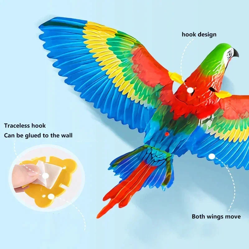 Simulation Bird Interactives Electric Hanging Flying Bird Cat Scratch Rope Pet Toys