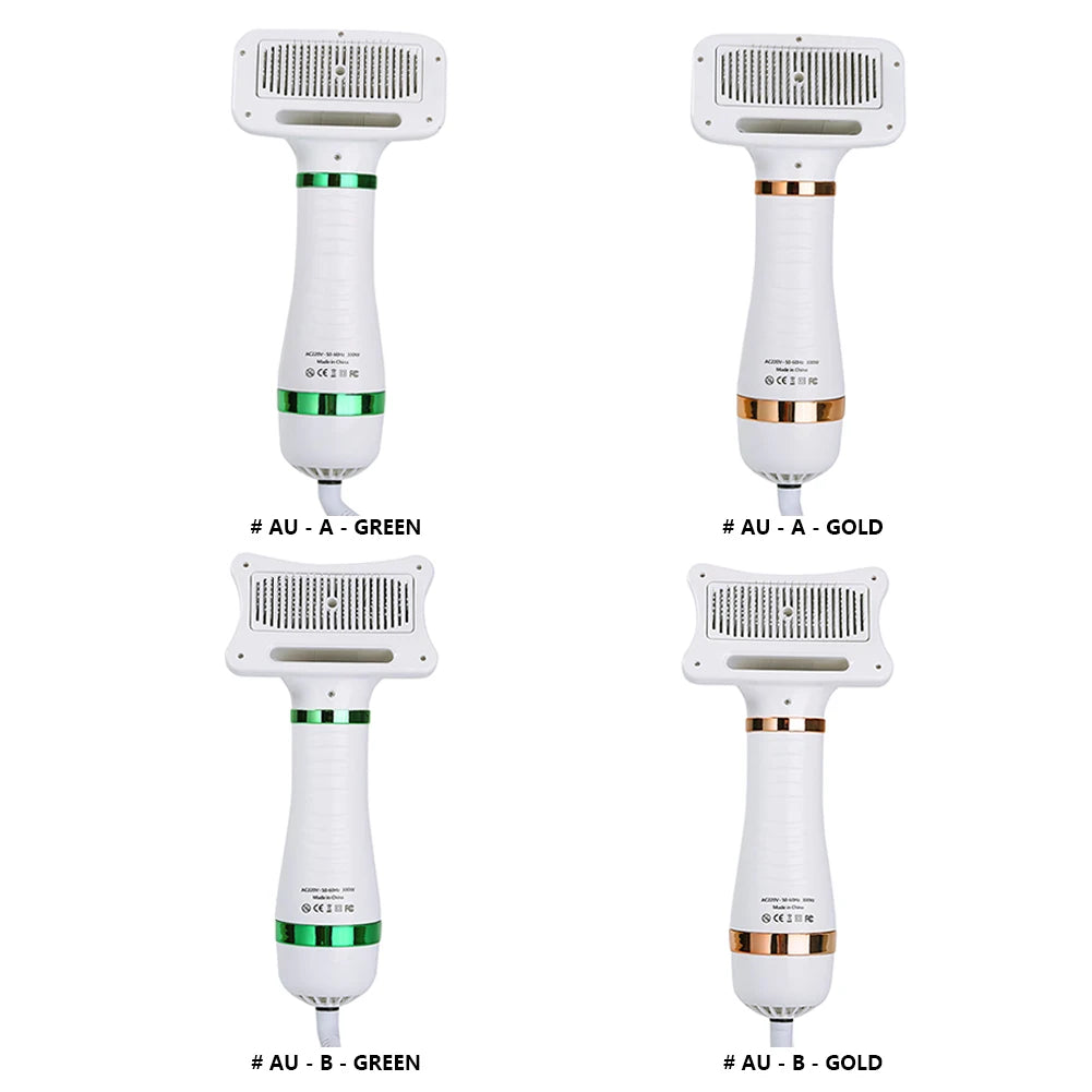 2 in 1 Dog Hair Dryer Comb Portable Pet Blow Dryer Comb Adjustable Temperature Cat Grooming Brush