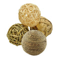 4PCS Pet Chew Toy Natural Grass Ball For Rabbit Hamster Guinea Pig