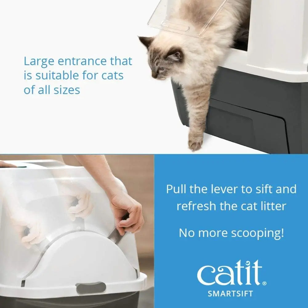 Automatic Sifting Cat Litter Box with Odor Filter, Easy Monitoring & Quiet Operation