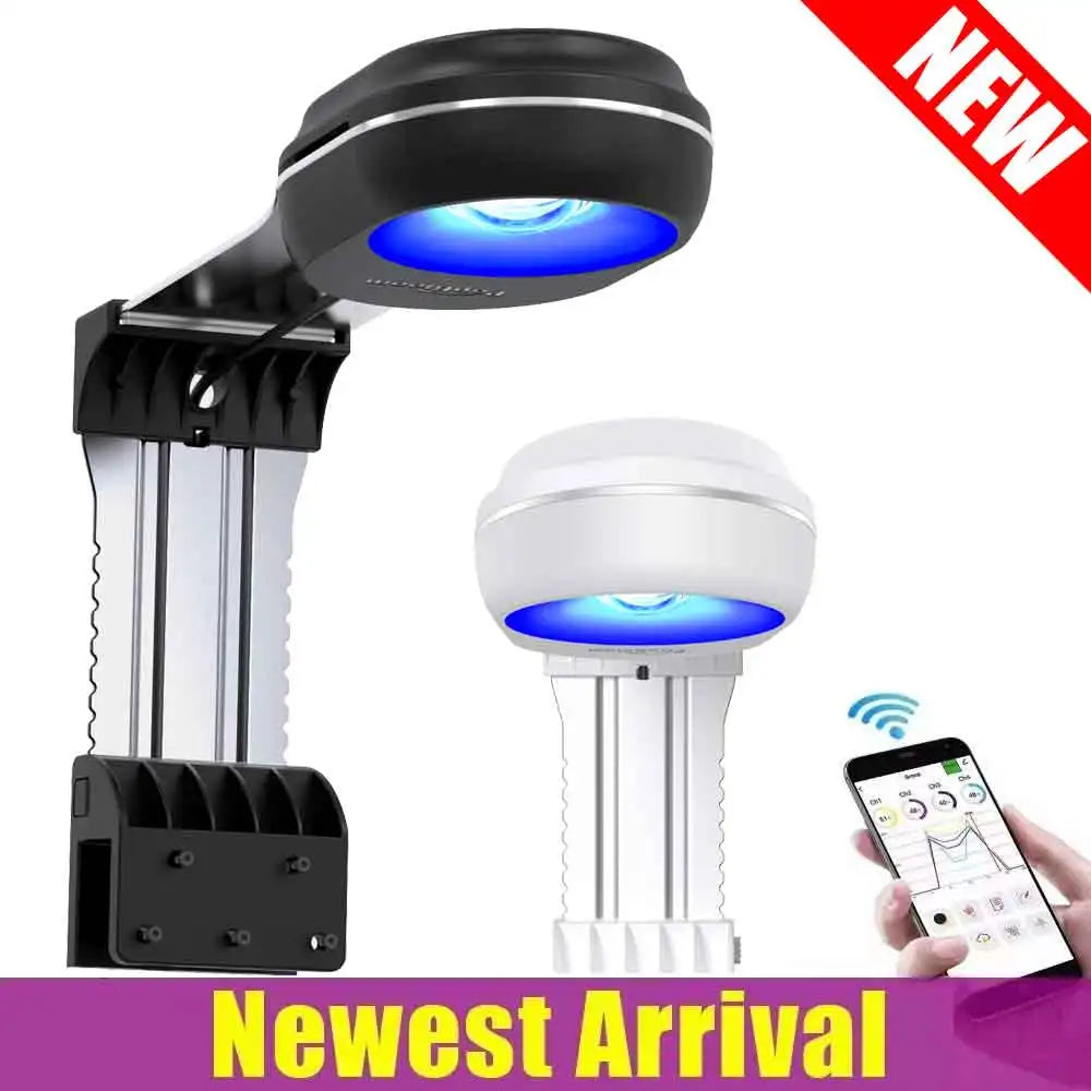 Wi-Fi Aquarium Reef Light 60W, Full Spectrum LED Light For Coral SPS/LPS Nano Tank, Include Mount