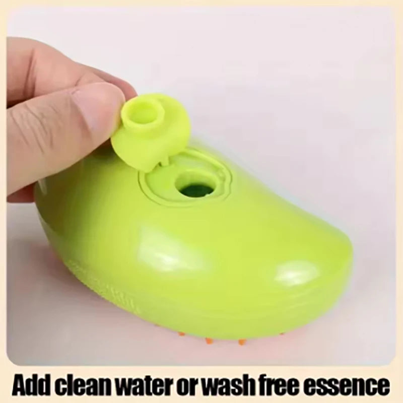 Steam hair removal brush electric spray cat hair brush three in one silicone brush used to massage pets remove floating hairs