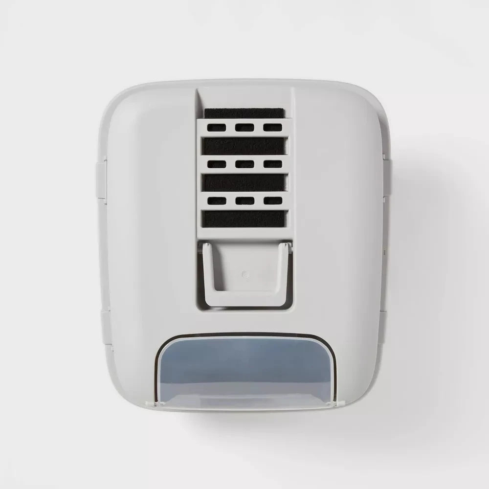 Door Flap, Covered Kitty Litter Boxes with Top Handle, BPA Free Large Litter Pan with Lid