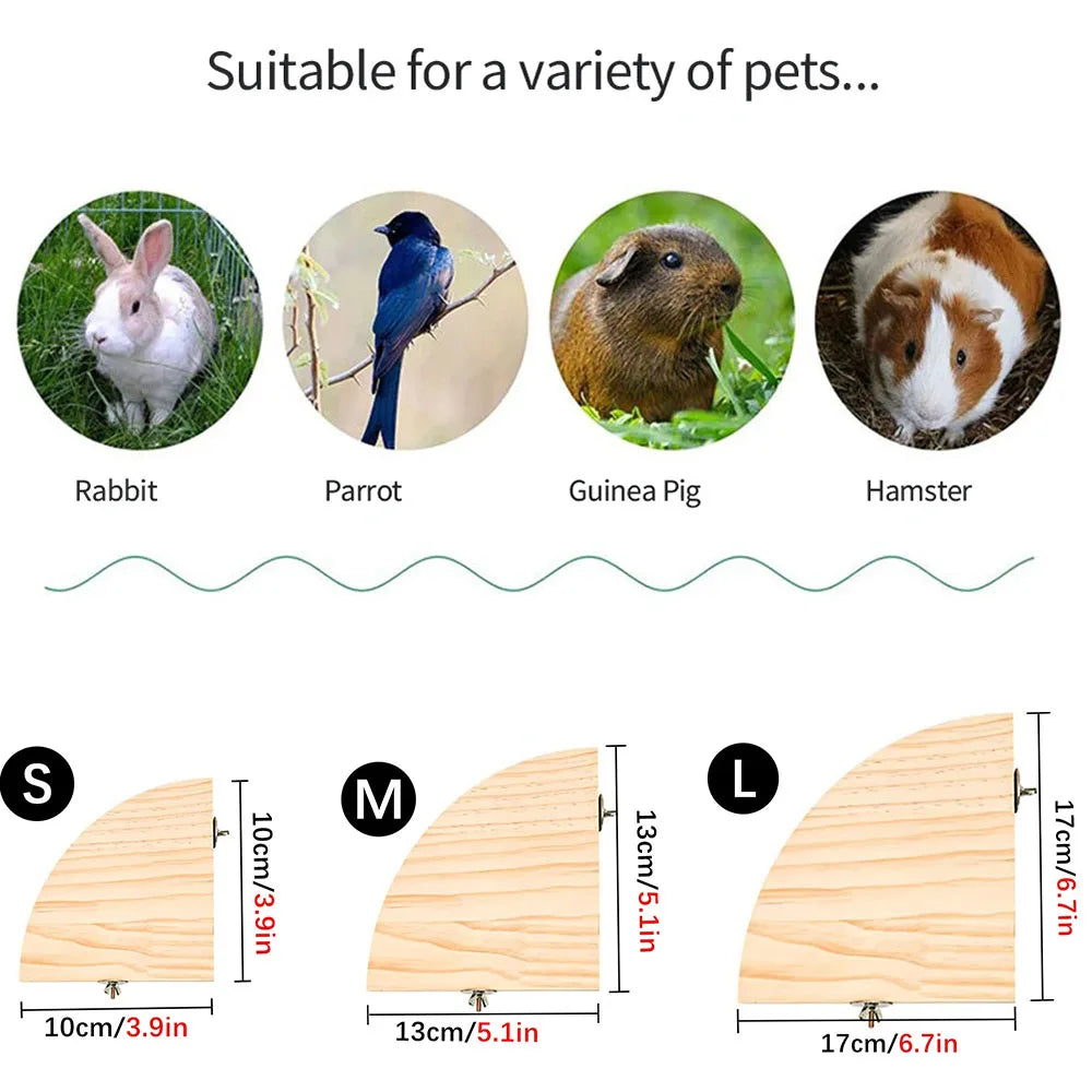 Parrot Bird Wood Perch Stand Platform Rectangle Board Parakeet Hamster Gerbil Rat Cage birdcage Supplies