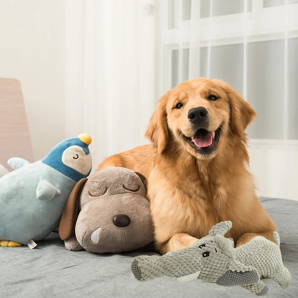 Pet Dog Toy Cute Plush Squeak Stuffed Toys Cartoon Puppy Dog Toy Puppy Teething Chewing