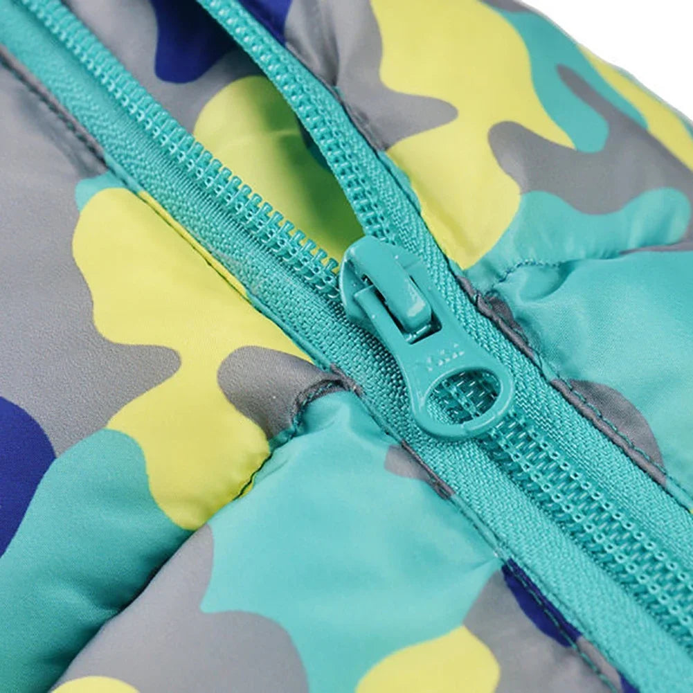 Fullbody Small Dog Coat Warm Fleece Puppy Jacket Dog Winter 4-Leg Puffer Coat Reflective Turtleneck Dog Snow Jacket Snowsuit