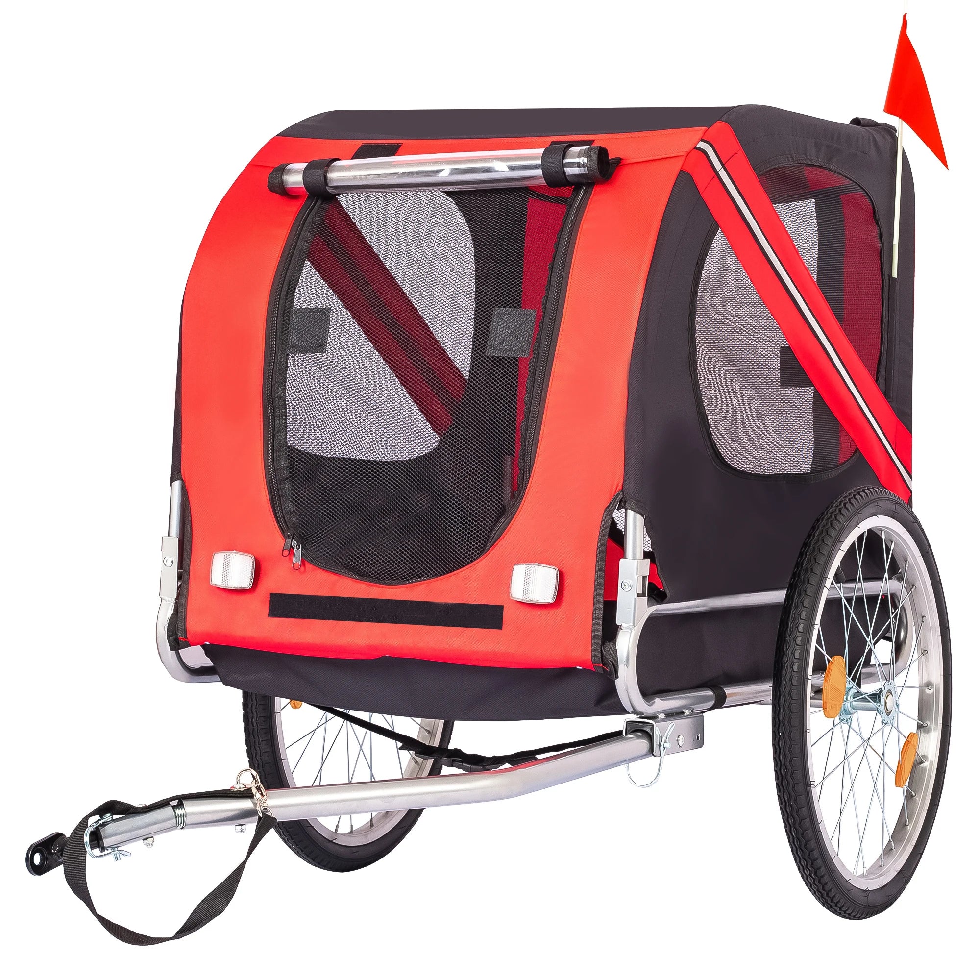 Large Dog Bike Trailer 88Lbs Capacity Pet Bicycle Carrier Foldable  Quick Release Wheels