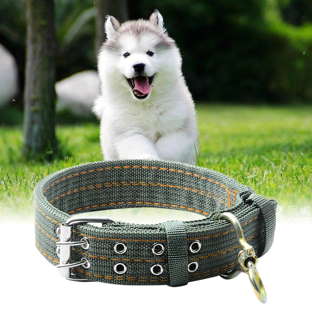 Army Green Strong Dog Collar Adjustable Military Dog Collar Large Dogs