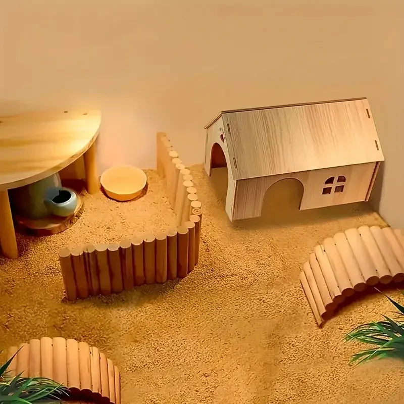 small animal hiding spots - Totoro wooden nest, wooden house, devil squirrel house