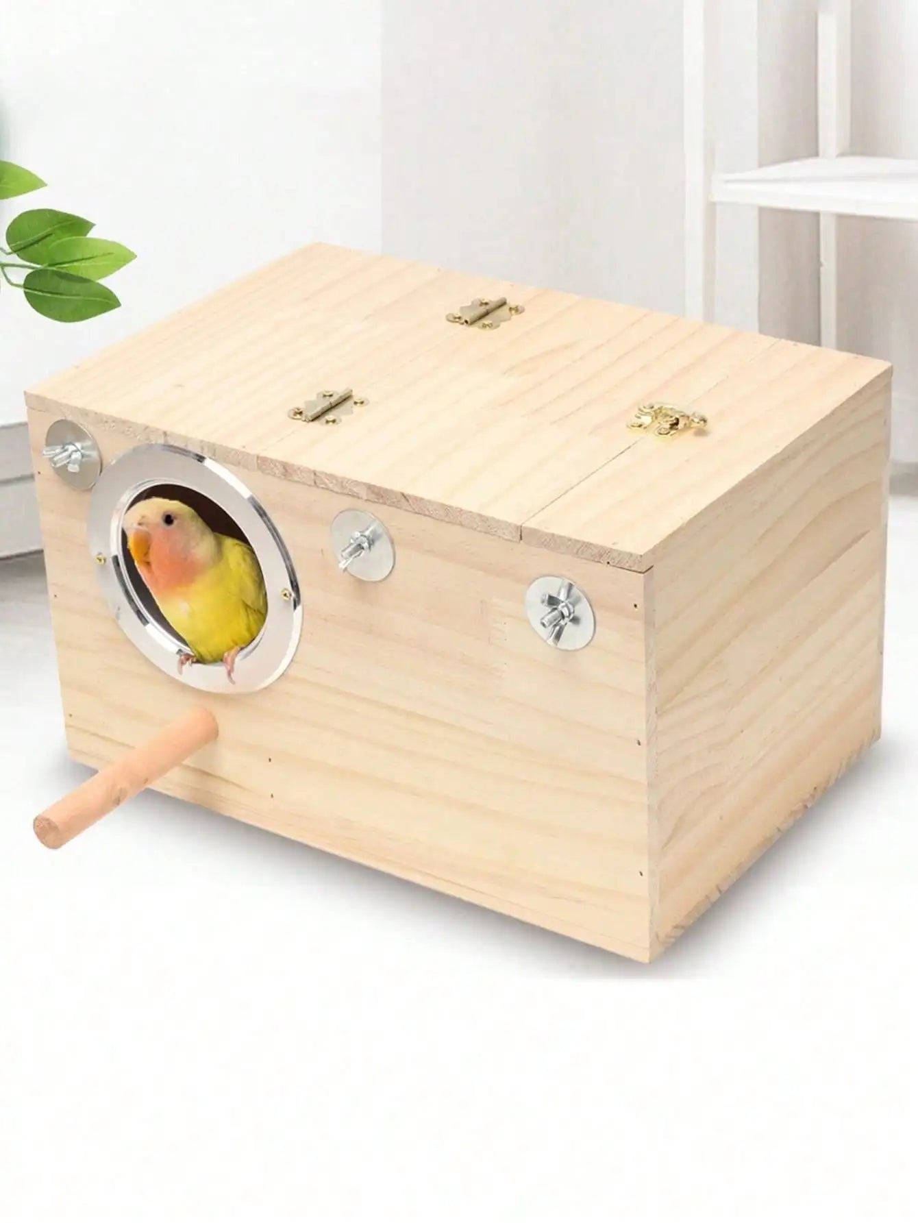 Parakeet Nest Box Bird House Wood Breeding Box Parrot Mating Box, Hamster Nest.