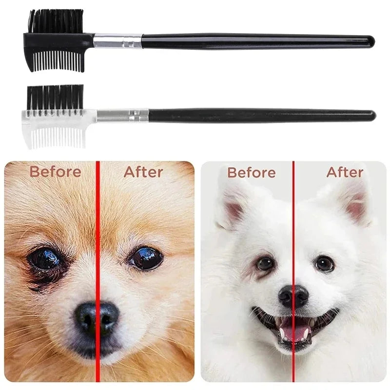 Tear Stain Remover Comb Pet Eye Comb Double-Sided Dog Eye Brush Grooming Combs