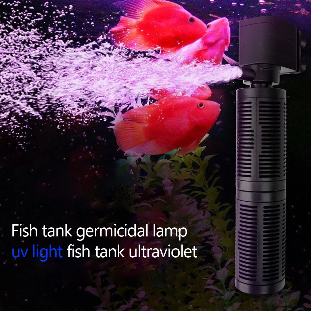 3 in 1 Aquarium Internal Filter Silent Aquarium Water Purifier Aquarium Air Pump Submersible