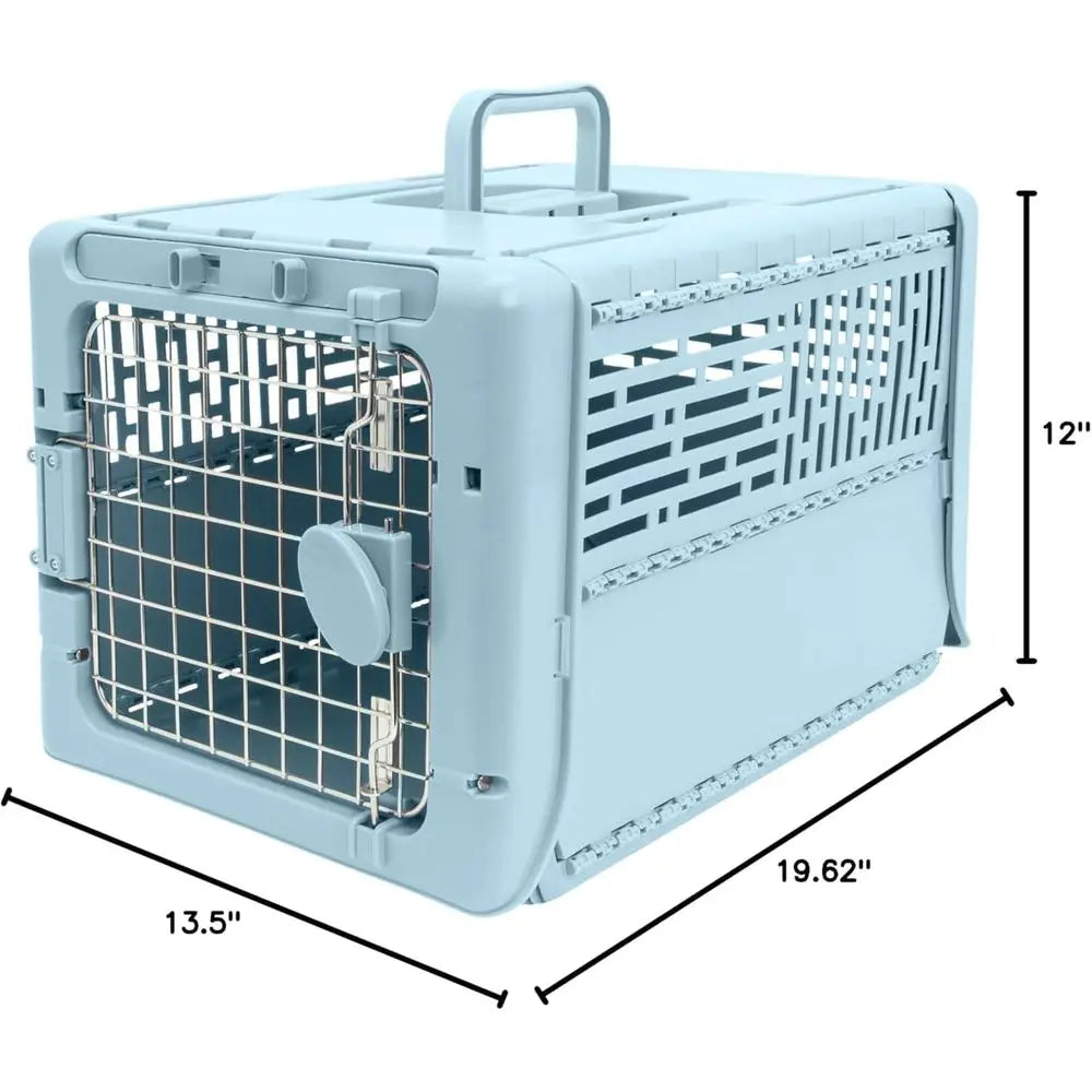 Collapsible X-Small Pet Travel Carrier (Blue), Puppies, Cats, Kittens, Animals up to 20lbs, Wa