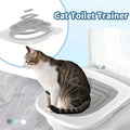 Closed Foldable ABS Cat Toilet Training Seat Pet Litter Box