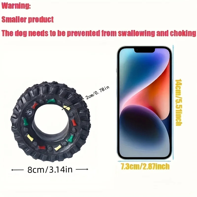 1pc Durable Dog Chew Wheel Toy Chew-Resistant Interactive Sound Teeth Training Supplies Suitable for Puppies Small Medium Dogs