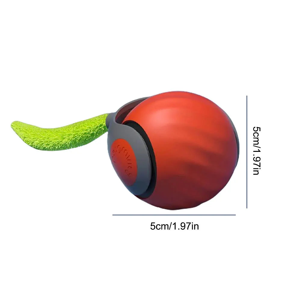 Automatic Moving Cat Toy Ball Two Speed Adjustment Speedy Tail Cat Toy with Replacement Tail