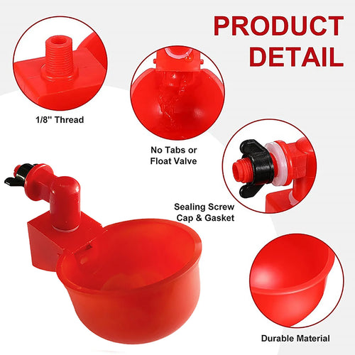 36-1PCS Chicken Drinking Cup Automatic Drinker Chicken Feeder Poultry Waterer Drinking Water