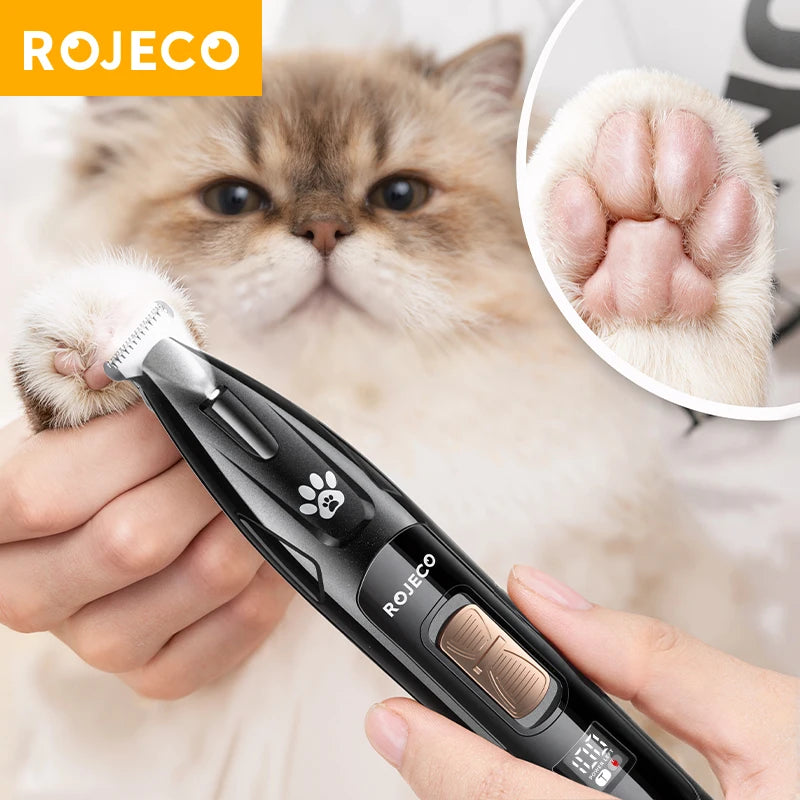 Electric Pet Clipper For Dog Cat Claw Hair Trimmer 2 Speeds Rechargeable
