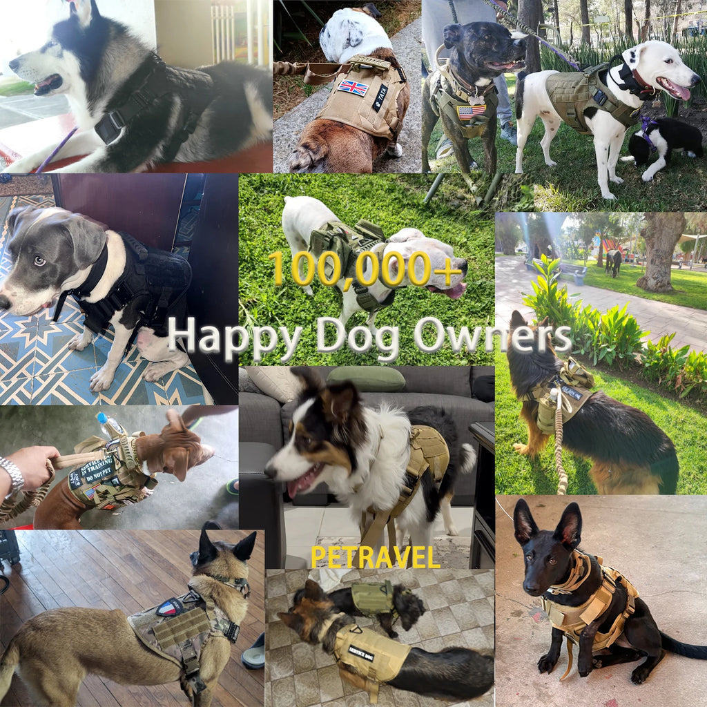 Tactical Dog Harness Pouches For Medium Large Dogs Harnesses