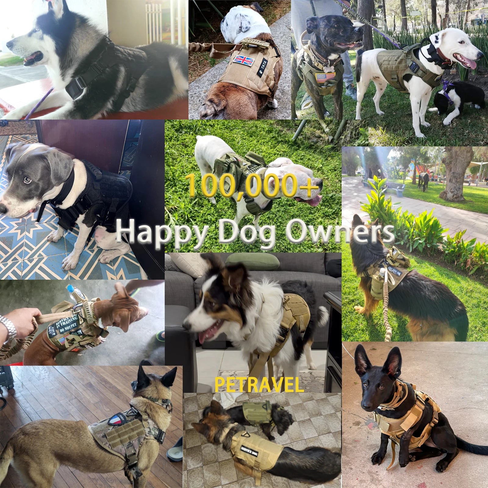 Tactical Dog Harness Pouches For Medium Large Dogs Harnesses