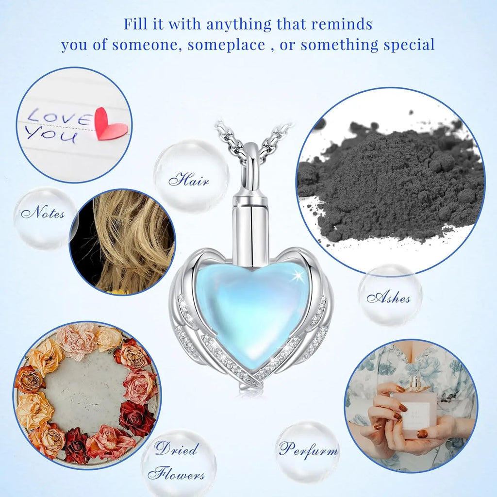 Cremation Jewelry 925 Sterling Silver Urn Necklace for Ashes for Women Men Memorial Pendant