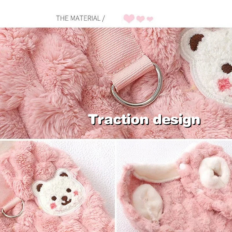 Winter Pet Dog Vest Jacket Fleece Warm Dog Clothes Fashion Puppy Coat Soft Cat Overcoat Pet Jacket Coat