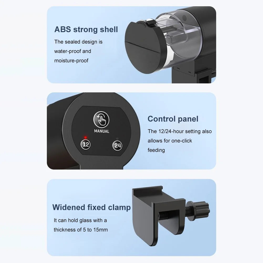 Auto Fish Tank Feeder Large Capacity Intelligent Control Fish Feeder