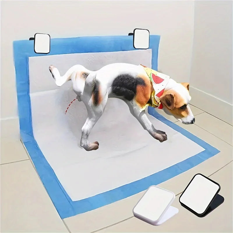 3 Pcs Wall-Mounted Dog Pee Pad Clip Holder - Stickable Plastic Material for Pet Cleaning