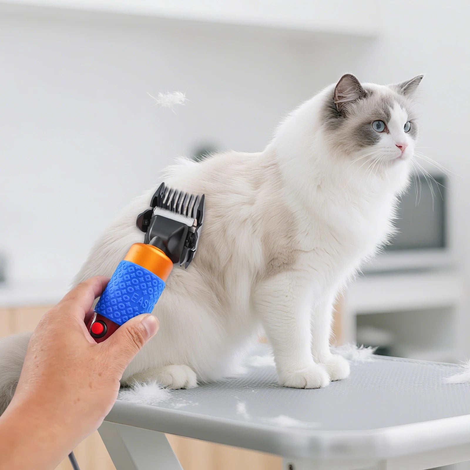 36W Professional Dog Clipper Cat Hair Trimmer Pet Grooming Kit Adjustable Clipper Comb & Detachable Blades