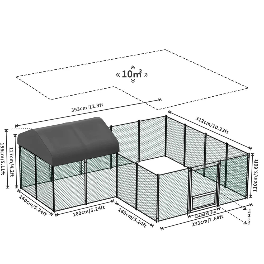 Heavy Duty XXL Chicken Run Coop Cage Walk In Coop Poultry  Waterproof UV Outdoor