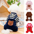 Autumn Winter Pet Dog Soft Fleece Clothes Warm Jumpsuit Coat for Small Medium Large Jacket Sweater with Leash Ring