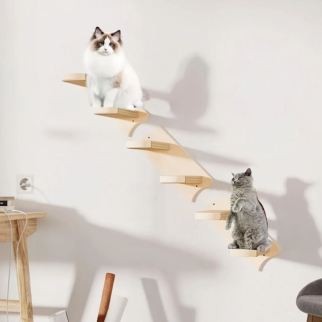 Wooden cat climbing frame, cat stairs, DIY assembly,