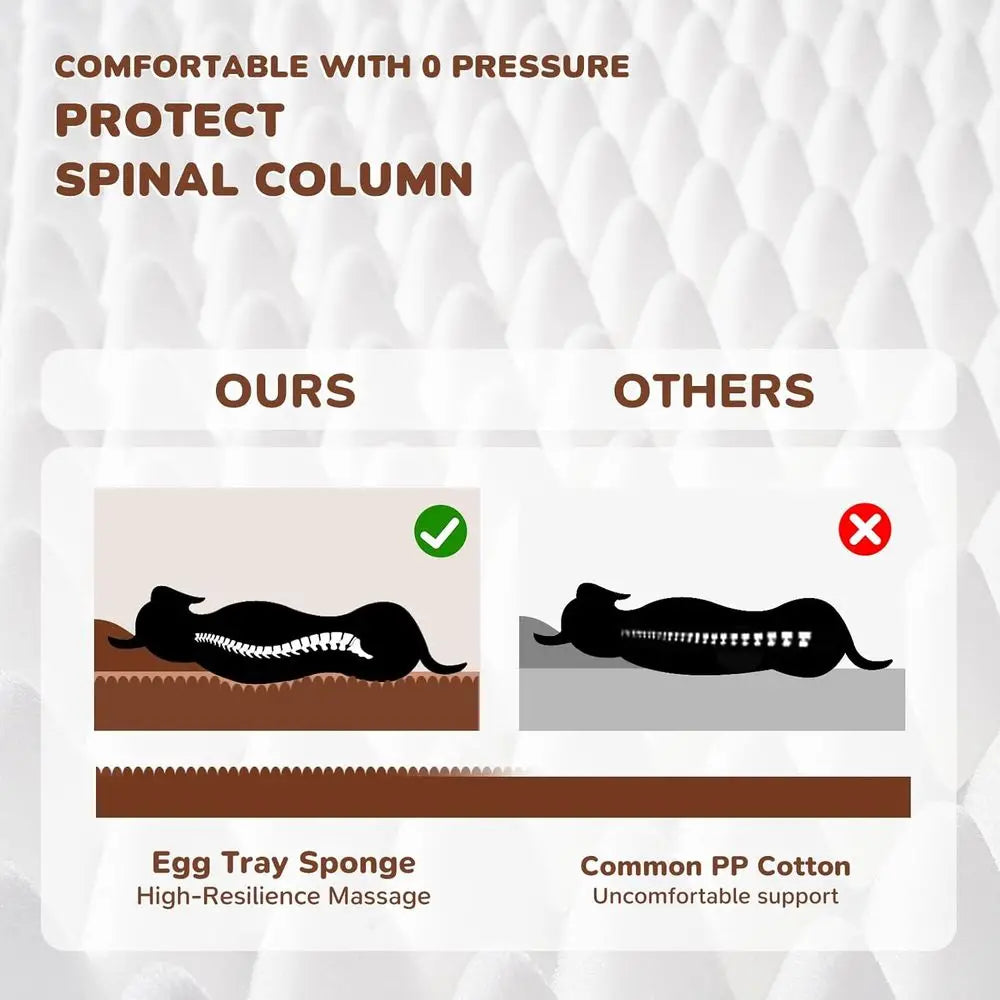 Human Dog Bed or Adult, Orthopedic Foam, Waterproof Liner, No Installation (Brown, 72 * 44 * 12 in)