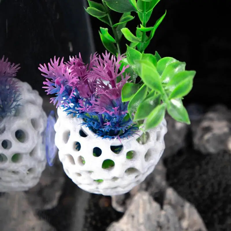 Small Aquarium shrimp house Cave Mini Porous Betta House Fish Hiding Spots Shrimp Shelter Shrimp breeding nest